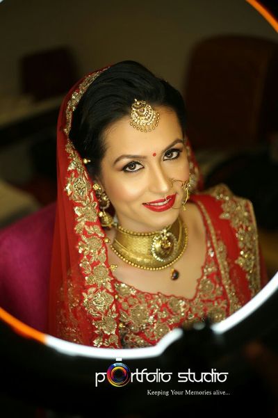 Bridal makeup for Saloni