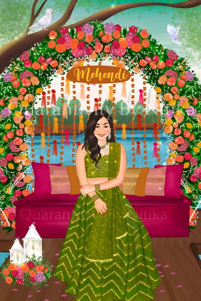 Caricature Wedding Invite - Central India
