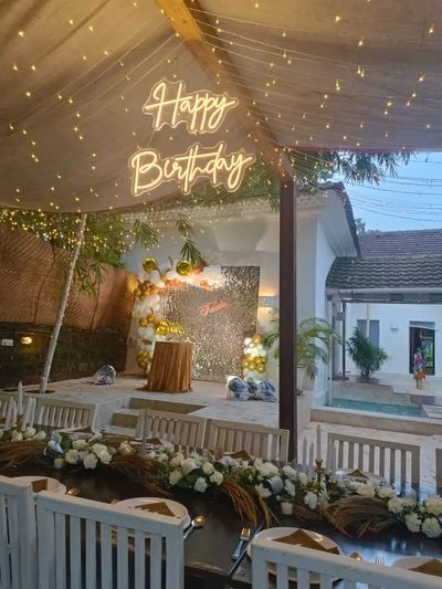 Gold & White birthday decoration