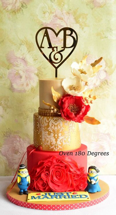 Minion theme Wedding Cake
