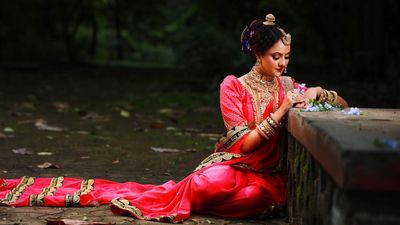 Bhagyashree in traditional  look