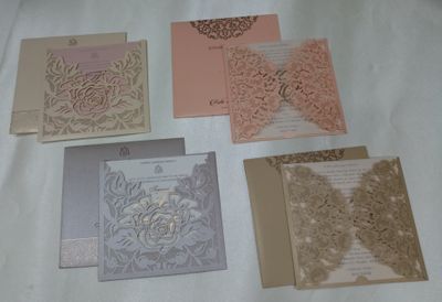 Latest laser cut wedding cards