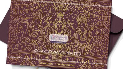 The Madurai Wedding - Grandeur Gold Foil Wedding Invite