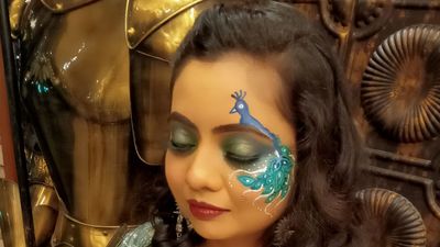 Fantasy Peacock Eye Makeup look