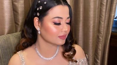 Engagement bride and party makeup 