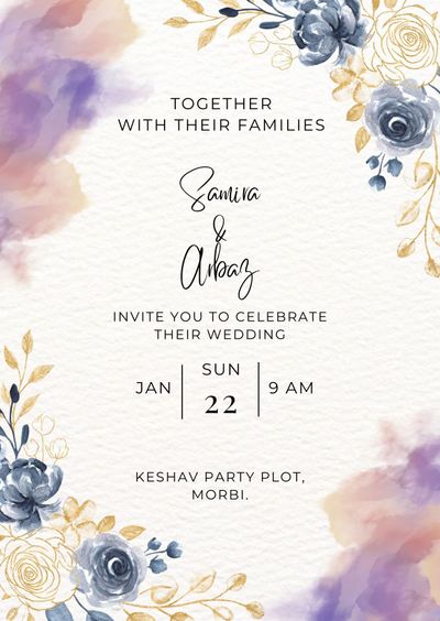 Digital invitation card - Morbi E-invite