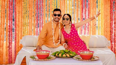 Pooja & Tanay, Haldi at Samode Palace