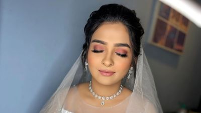 white gown bridal look