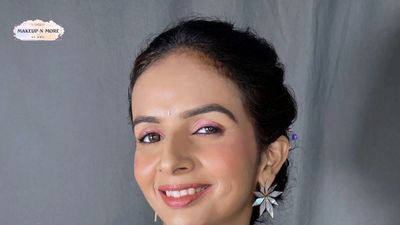 Pink Monochromatic Makeup Saree Look - Borivali - MakeupnmorebyAmu