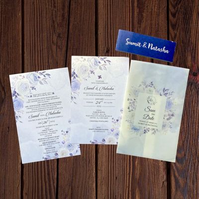 Translucent Cover Wedding Cards