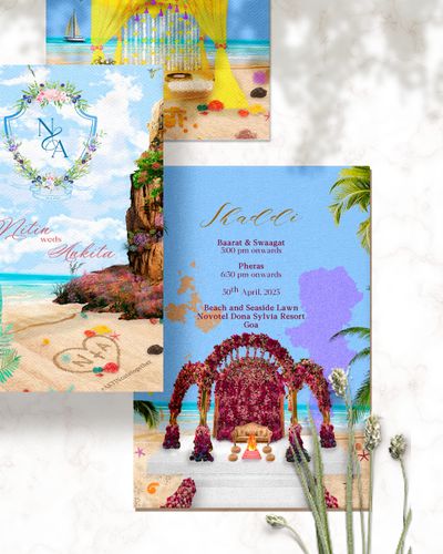 Beach Wedding Themed Invites