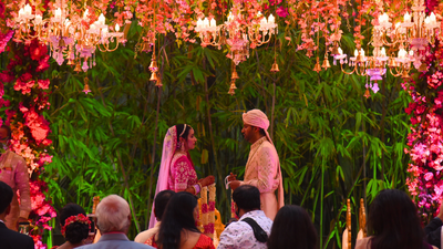 Pink & Red flower Mandap decor