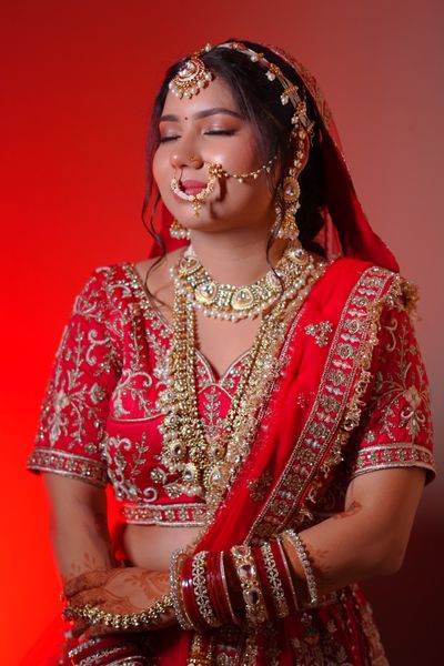 airbrush bridal makeup for beautiful bride Nisha