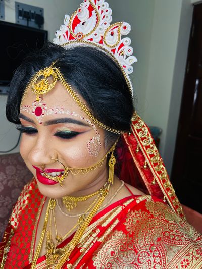 Bengali bridal makeover 2024 1st bride