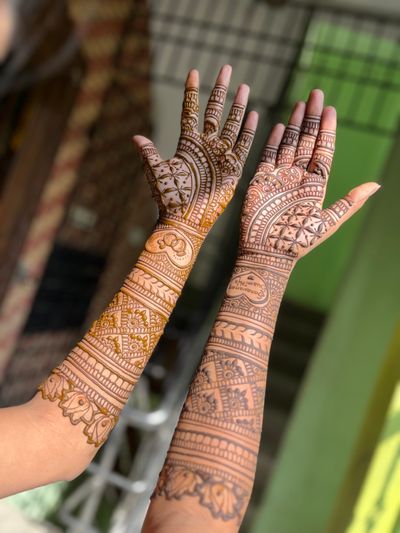 Basic bridal mehandi designs
