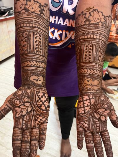 Basic bridal mehandi designs