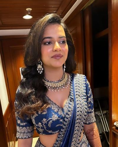 Bride Pallavi Radianting elegance in Blue