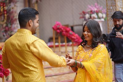 nikita engagement and haldi