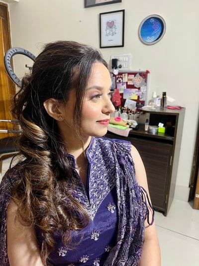Bhavya: Engagement Makeup & Hair