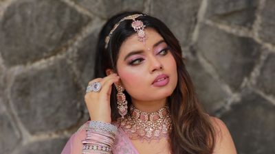 modern bride in mauve
