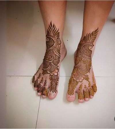 leg bridal mehndi designs