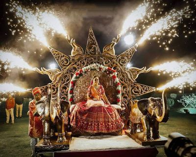 Bride& groom entry