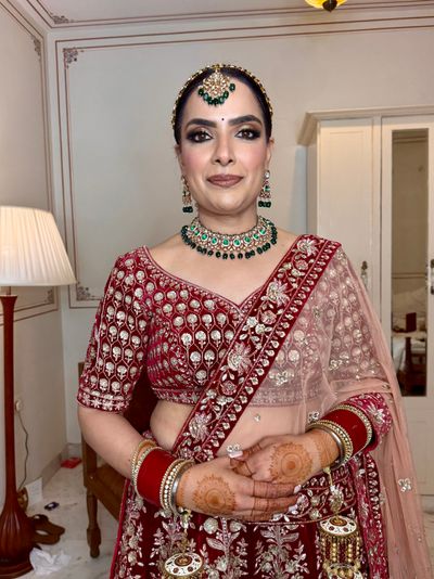 Priya for her wedding look