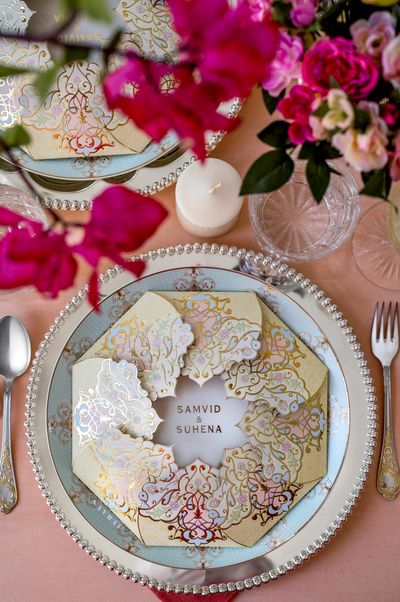 Photo of Unique lotus design wedding card 