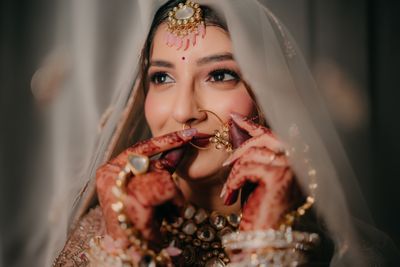 pink and white theme wedding images