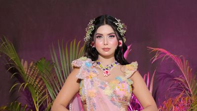 floral makeup looks for wedding