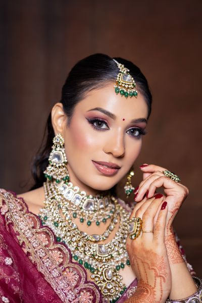 Niyati in Burgundy Smokey eyes 