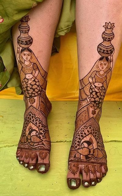 Leg Mehandi Design
