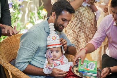 NIRVAIR.  rice ceremony 