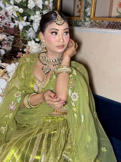 Engagement makeup done at our studio 