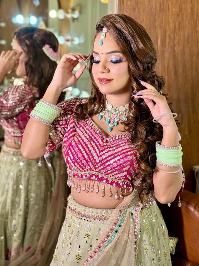 Mehendi makeup done at studio