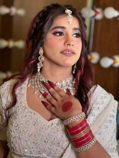 Engagement makeup done at our studio 