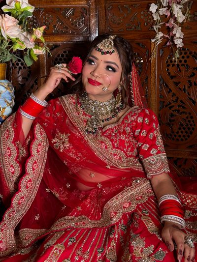 Bridal Makeup done at our studio 