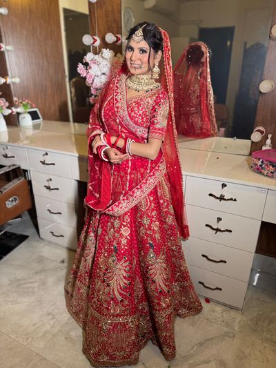 Bridal Makeup done at our studio 