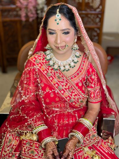 Geetanjali’s bridal makeup done at our studio