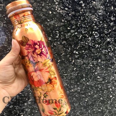Floral Copper bottles