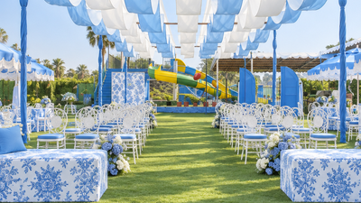 Blue & White Haldi Decor