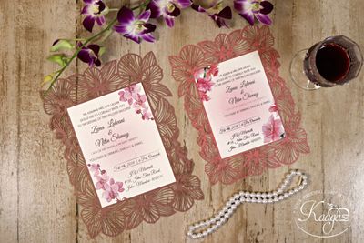Graceful Orchid Wedding Card