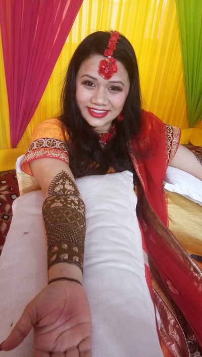 shikha bridal mehendi on 22 nov 2018, Ashoka bhawan