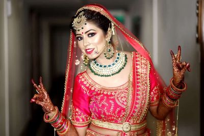 Bridal Makeup at She n Me Salon Varanasi 