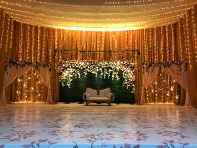 Flowers and twinkling lights