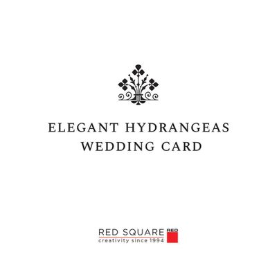 Elegant Hydrangeas Wedding Card