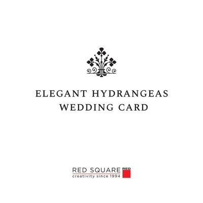 Elegant Hydrangeas Wedding Card