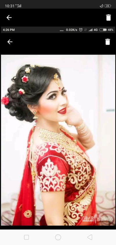 bridal shoot make up