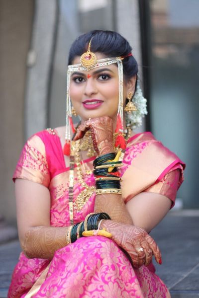 A Maharashtra Bride Chaitali on her wedding n engagement 