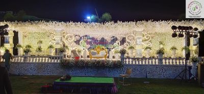 Fabulous wedding setup designed by SRI Varshini Flower Decors